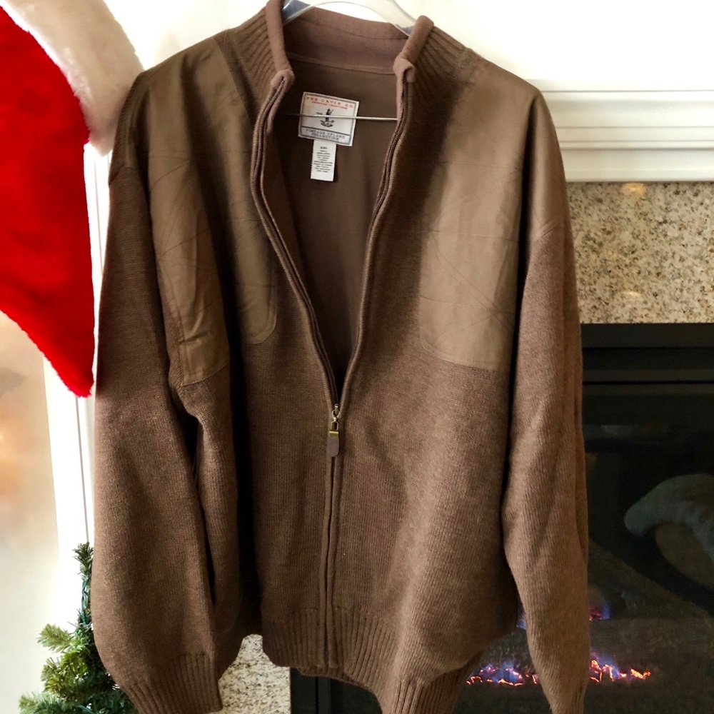 Men’s Orvis Zip-up 100% Wool Sweater
